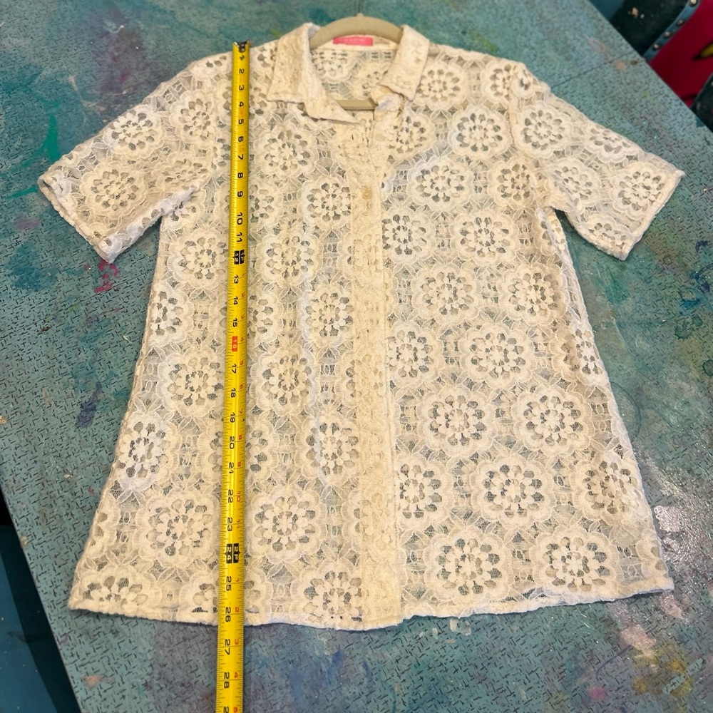 Lace Button Down - image 8